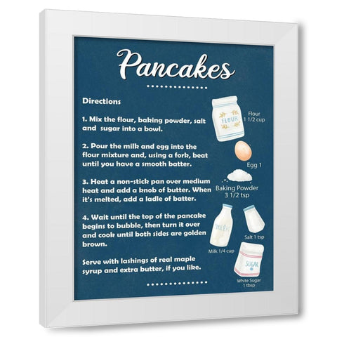 Pancakes White Modern Wood Framed Art Print by Allen, Kimberly
