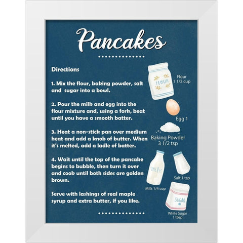 Pancakes White Modern Wood Framed Art Print by Allen, Kimberly