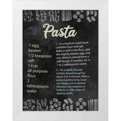 Pasta White Modern Wood Framed Art Print by Allen, Kimberly