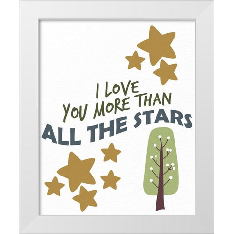 Woodland Playroom 1 White Modern Wood Framed Art Print by Allen, Kimberly