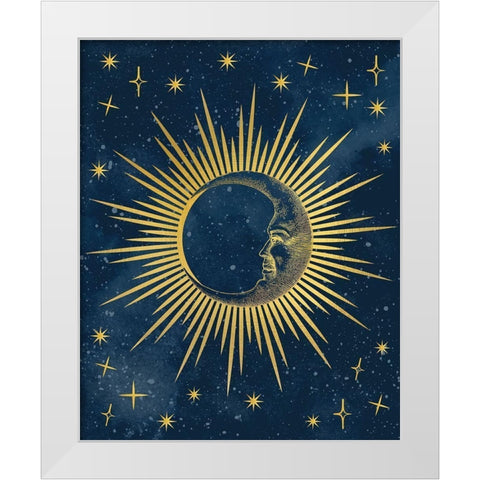 Moon No Words White Modern Wood Framed Art Print by Allen, Kimberly