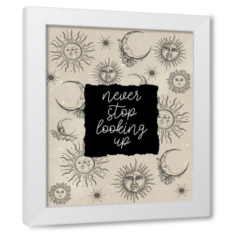 Moon and Sun V2 White Modern Wood Framed Art Print by Allen, Kimberly