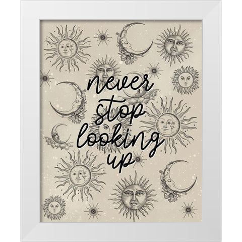 Moon And Sun White Modern Wood Framed Art Print by Allen, Kimberly