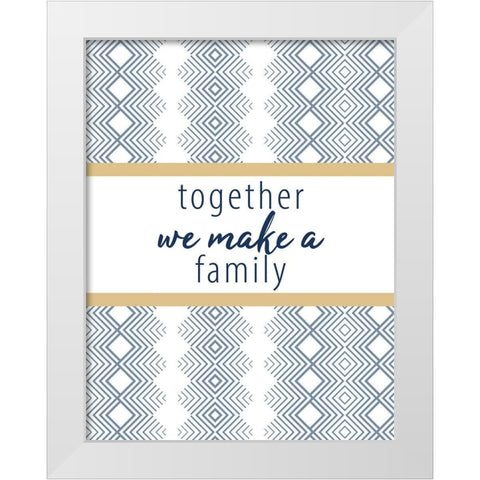 Together We Make V2 White Modern Wood Framed Art Print by Allen, Kimberly