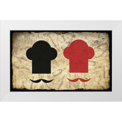 Black and Red Chef White Modern Wood Framed Art Print by Allen, Kimberly