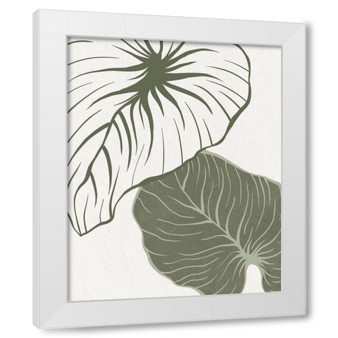 Serenity Palm 1 White Modern Wood Framed Art Print by Allen, Kimberly