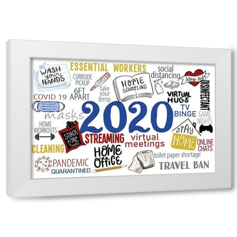 2020 The Year White Modern Wood Framed Art Print by Allen, Kimberly