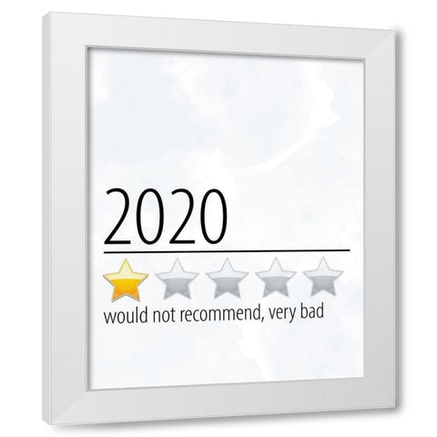 Would Not Recommend White Modern Wood Framed Art Print by Allen, Kimberly
