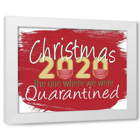 Christmas 2020 White Modern Wood Framed Art Print by Allen, Kimberly