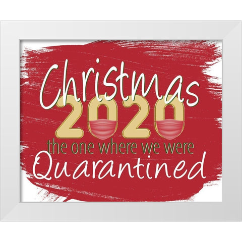 Christmas 2020 White Modern Wood Framed Art Print by Allen, Kimberly