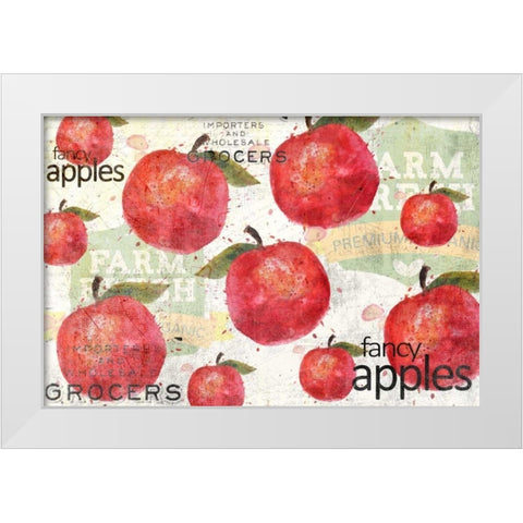 Fancy Apple White Modern Wood Framed Art Print by Allen, Kimberly