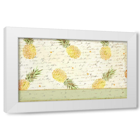 Pineapple Letter White Modern Wood Framed Art Print by Allen, Kimberly