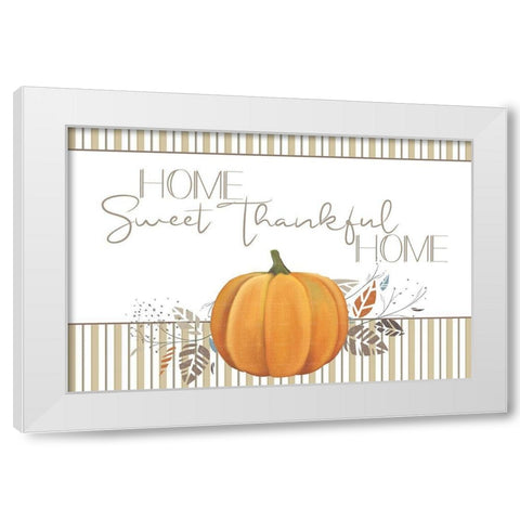 Home Sweet Thankful Home V2 White Modern Wood Framed Art Print by Allen, Kimberly