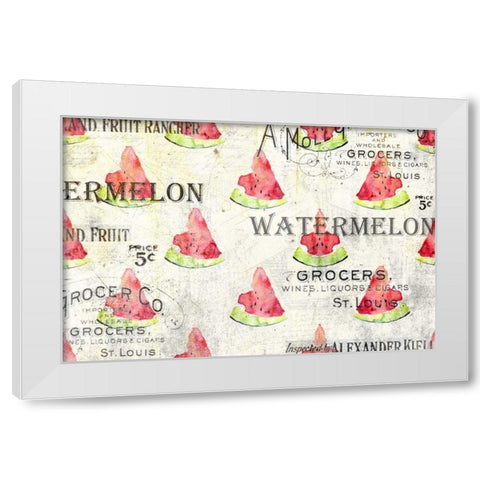 Watermelon Summer 2 White Modern Wood Framed Art Print by Allen, Kimberly