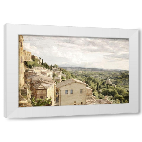 Tuscan Hillside White Modern Wood Framed Art Print by Allen, Kimberly