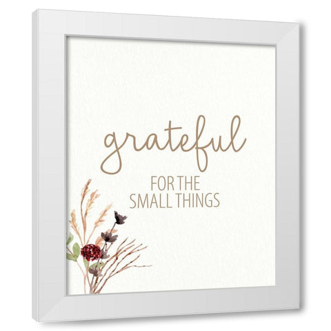 Grateful For Everything 1 White Modern Wood Framed Art Print by Allen, Kimberly