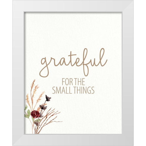 Grateful For Everything 1 White Modern Wood Framed Art Print by Allen, Kimberly