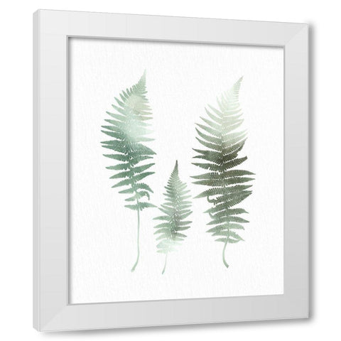 Watercolor Greens 1 White Modern Wood Framed Art Print by Allen, Kimberly