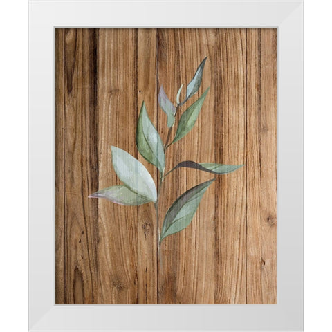Leaf Wood 1 White Modern Wood Framed Art Print by Allen, Kimberly