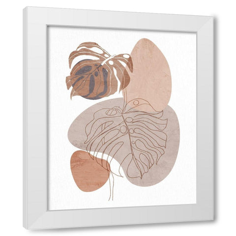 Sand Leaves 1 White Modern Wood Framed Art Print by Allen, Kimberly