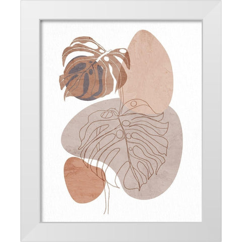 Sand Leaves 1 White Modern Wood Framed Art Print by Allen, Kimberly