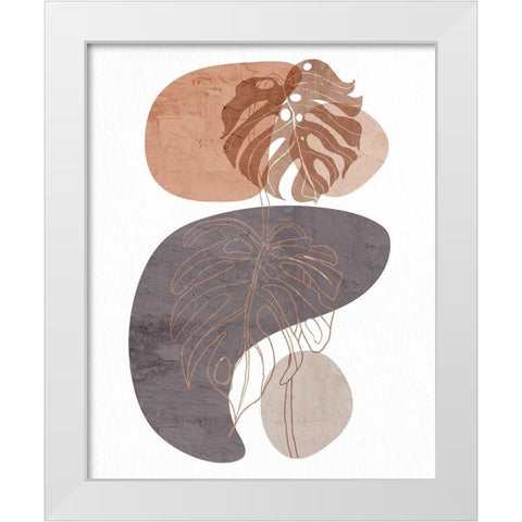 Sand Leaves 2 White Modern Wood Framed Art Print by Allen, Kimberly