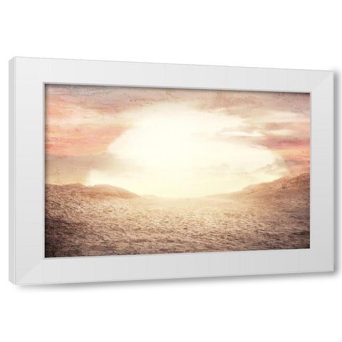 Desert Sunset White Modern Wood Framed Art Print by Allen, Kimberly