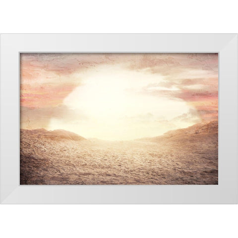 Desert Sunset White Modern Wood Framed Art Print by Allen, Kimberly
