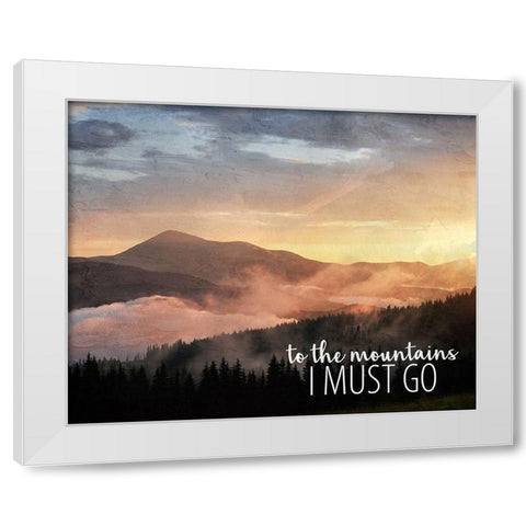 To the Mountains White Modern Wood Framed Art Print by Allen, Kimberly