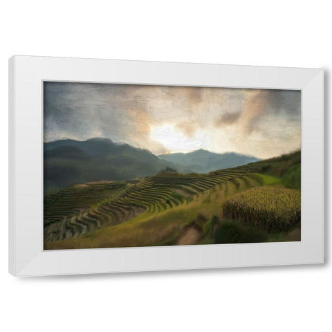 Rich Fields White Modern Wood Framed Art Print by Allen, Kimberly