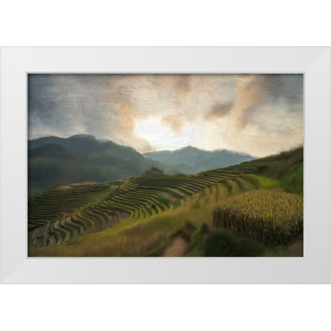 Rich Fields White Modern Wood Framed Art Print by Allen, Kimberly