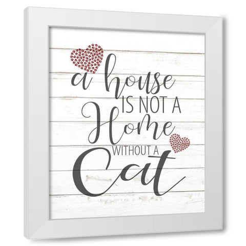 A House Cat White Modern Wood Framed Art Print by Allen, Kimberly