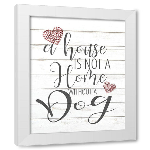 A House Dog White Modern Wood Framed Art Print by Allen, Kimberly