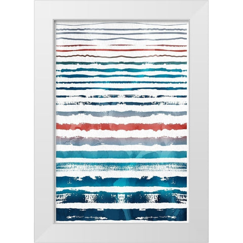 Beach Hues White Modern Wood Framed Art Print by Allen, Kimberly