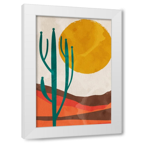 Desert Sun White Modern Wood Framed Art Print by Allen, Kimberly