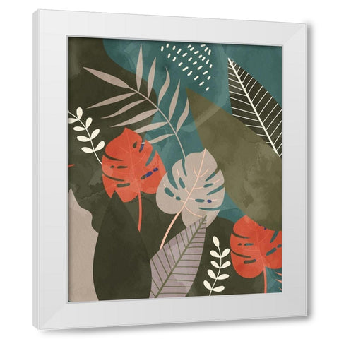 Tropic Green 2 White Modern Wood Framed Art Print by Allen, Kimberly