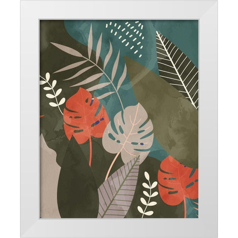Tropic Green 2 White Modern Wood Framed Art Print by Allen, Kimberly