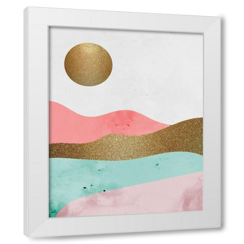 Glitter Landscape 1 White Modern Wood Framed Art Print by Allen, Kimberly