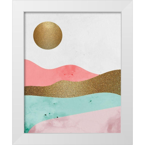 Glitter Landscape 1 White Modern Wood Framed Art Print by Allen, Kimberly