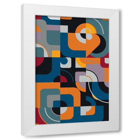 Round 1 White Modern Wood Framed Art Print by Allen, Kimberly