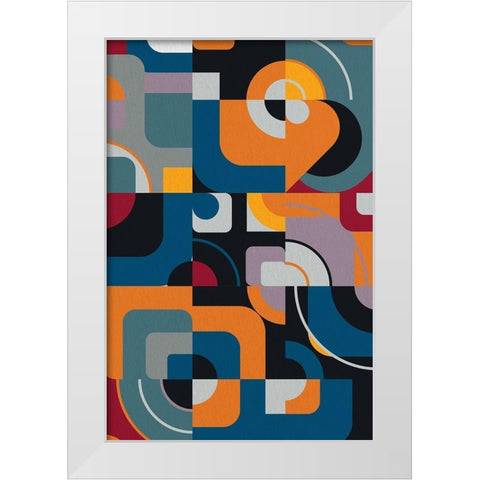 Round 1 White Modern Wood Framed Art Print by Allen, Kimberly