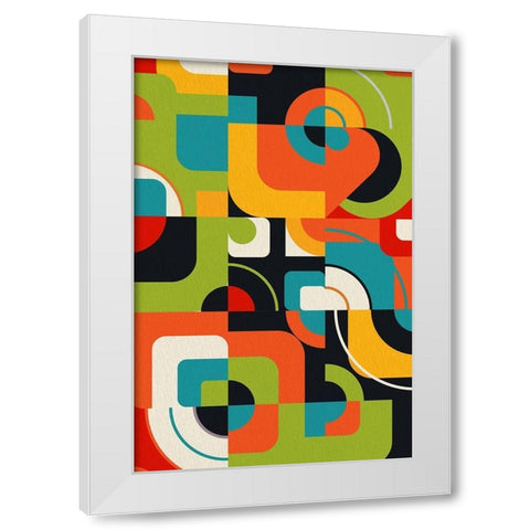 Round 2 White Modern Wood Framed Art Print by Allen, Kimberly