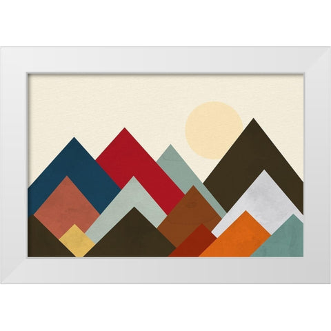 Mountain Range 1 White Modern Wood Framed Art Print by Allen, Kimberly