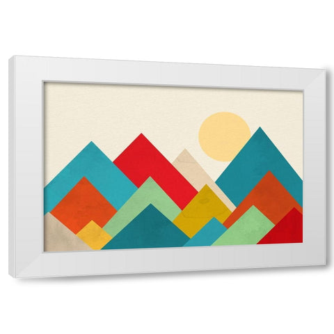 Mountain Range 2 White Modern Wood Framed Art Print by Allen, Kimberly