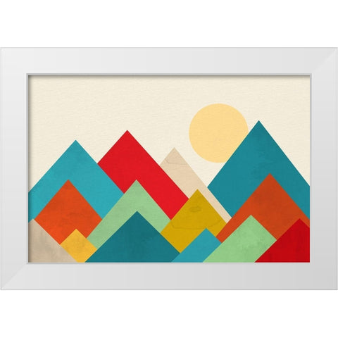 Mountain Range 2 White Modern Wood Framed Art Print by Allen, Kimberly