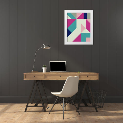 Shaped 1 White Modern Wood Framed Art Print by Allen, Kimberly