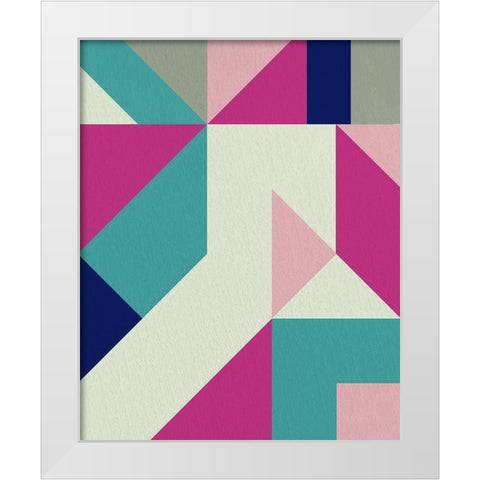 Shaped 1 White Modern Wood Framed Art Print by Allen, Kimberly