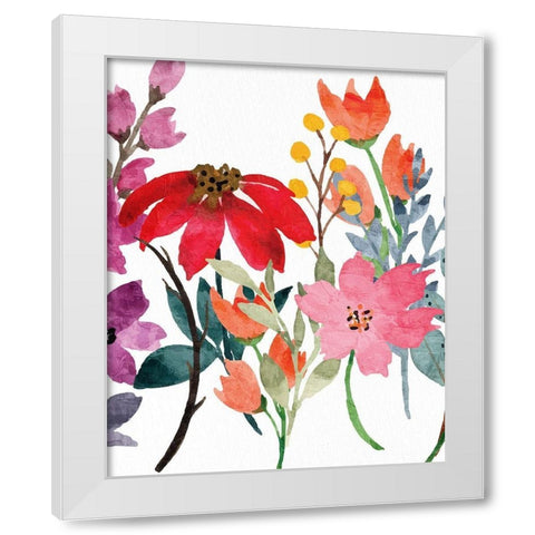 Wildflowers 2 White Modern Wood Framed Art Print by Allen, Kimberly