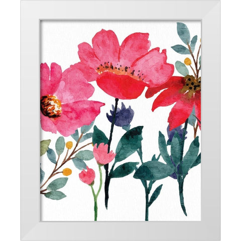 Wildflowers 3 White Modern Wood Framed Art Print by Allen, Kimberly