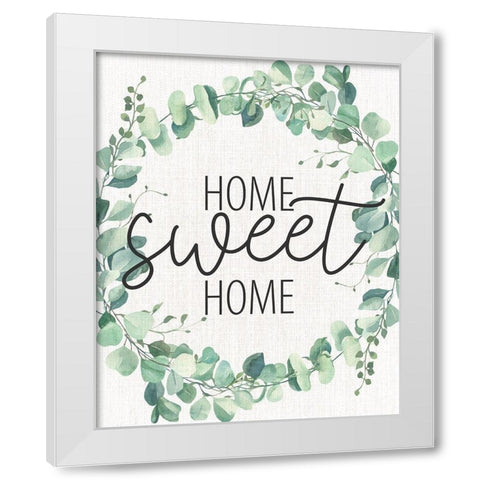 Home Sweet Home Wreath White Modern Wood Framed Art Print by Allen, Kimberly